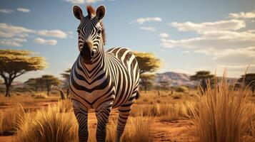 AI generated zebra high quality image photo