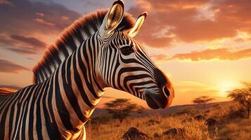 AI generated zebra high quality image photo