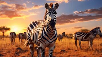 AI generated zebra high quality image photo