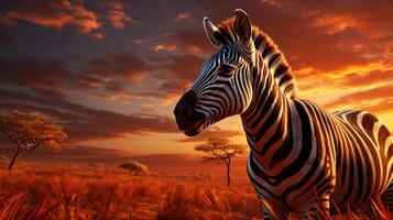 AI generated zebra high quality image photo