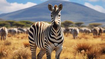 AI generated zebra high quality image photo