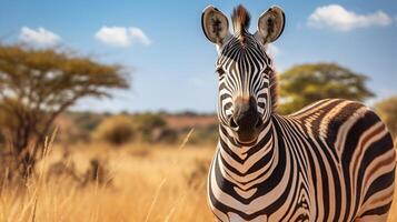 AI generated zebra high quality image photo