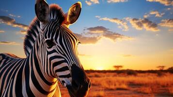 AI generated zebra high quality image photo