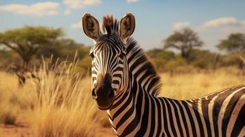AI generated zebra high quality image photo