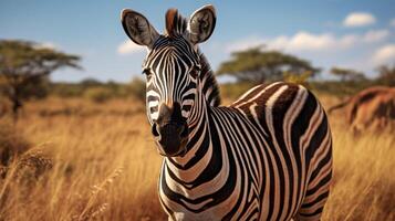 AI generated zebra high quality image photo