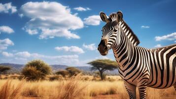 AI generated zebra high quality image photo