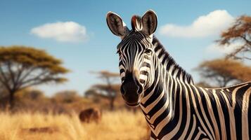 AI generated zebra high quality image photo
