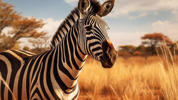 AI generated zebra high quality image photo