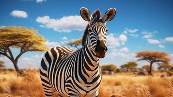 AI generated zebra high quality image photo