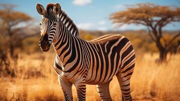 AI generated zebra high quality image photo