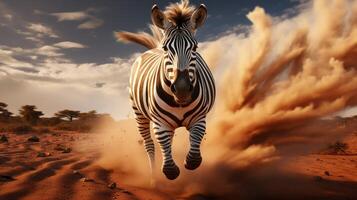 AI generated zebra high quality image photo