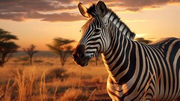 AI generated zebra high quality image photo