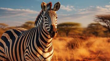 AI generated zebra high quality image photo