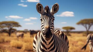 AI generated zebra high quality image photo