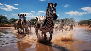 AI generated zebra high quality image photo