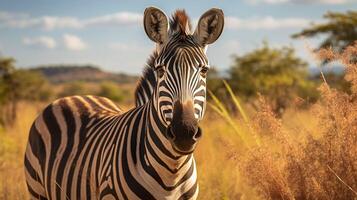 AI generated zebra high quality image photo