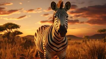 AI generated zebra high quality image photo