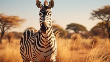AI generated zebra high quality image photo