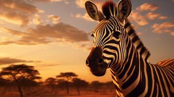 AI generated zebra high quality image photo