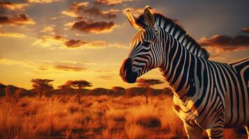 AI generated zebra high quality image photo