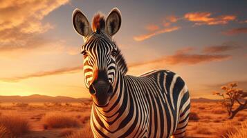 AI generated zebra high quality image photo