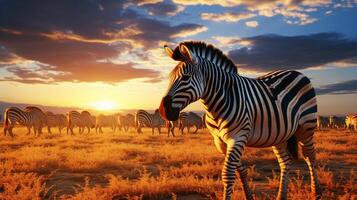 AI generated zebra high quality image photo