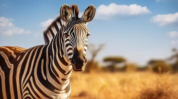 AI generated zebra high quality image photo