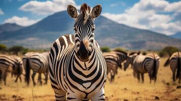 AI generated zebra high quality image photo