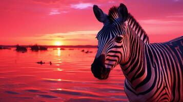 AI generated zebra high quality image photo