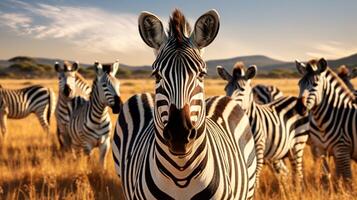 AI generated zebra high quality image photo