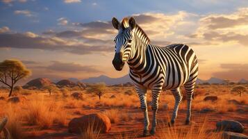 AI generated zebra high quality image photo