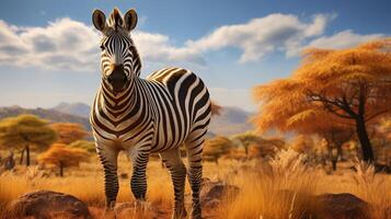 AI generated zebra high quality image photo