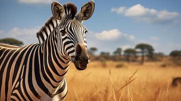 AI generated zebra high quality image photo