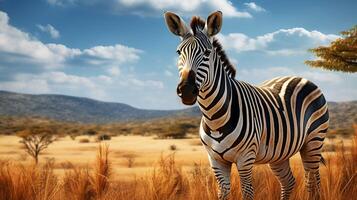 AI generated zebra high quality image photo