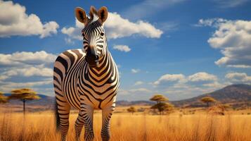 AI generated zebra high quality image photo