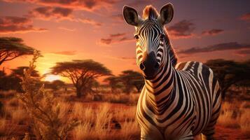 AI generated zebra high quality image photo