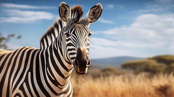 AI generated zebra high quality image photo