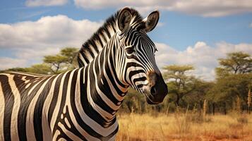 AI generated zebra high quality image photo