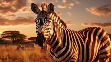 AI generated zebra high quality image photo