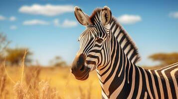 AI generated zebra high quality image photo
