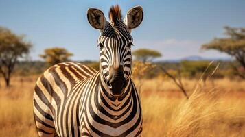 AI generated zebra high quality image photo