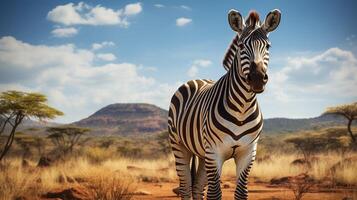 AI generated zebra high quality image photo