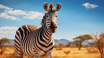 AI generated zebra high quality image photo