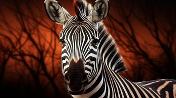 AI generated zebra high quality image photo