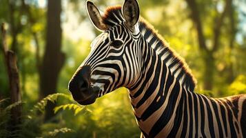 AI generated zebra high quality image photo