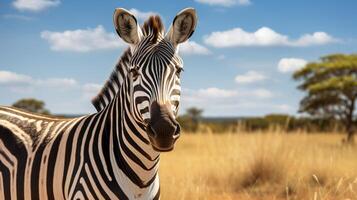 AI generated zebra high quality image photo