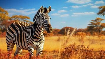 AI generated zebra high quality image photo
