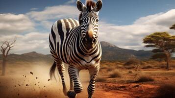 AI generated zebra high quality image photo