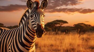 AI generated zebra high quality image photo