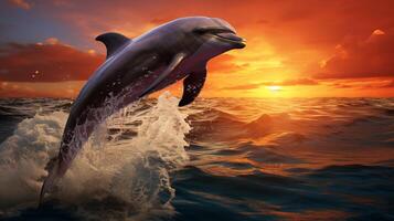 AI generated dolphine high quality image photo
